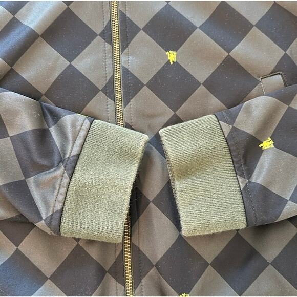 Nike Manchester United Soccer Club Zip Up Jacket Green Black Checkered Size S - Picture 8 of 13